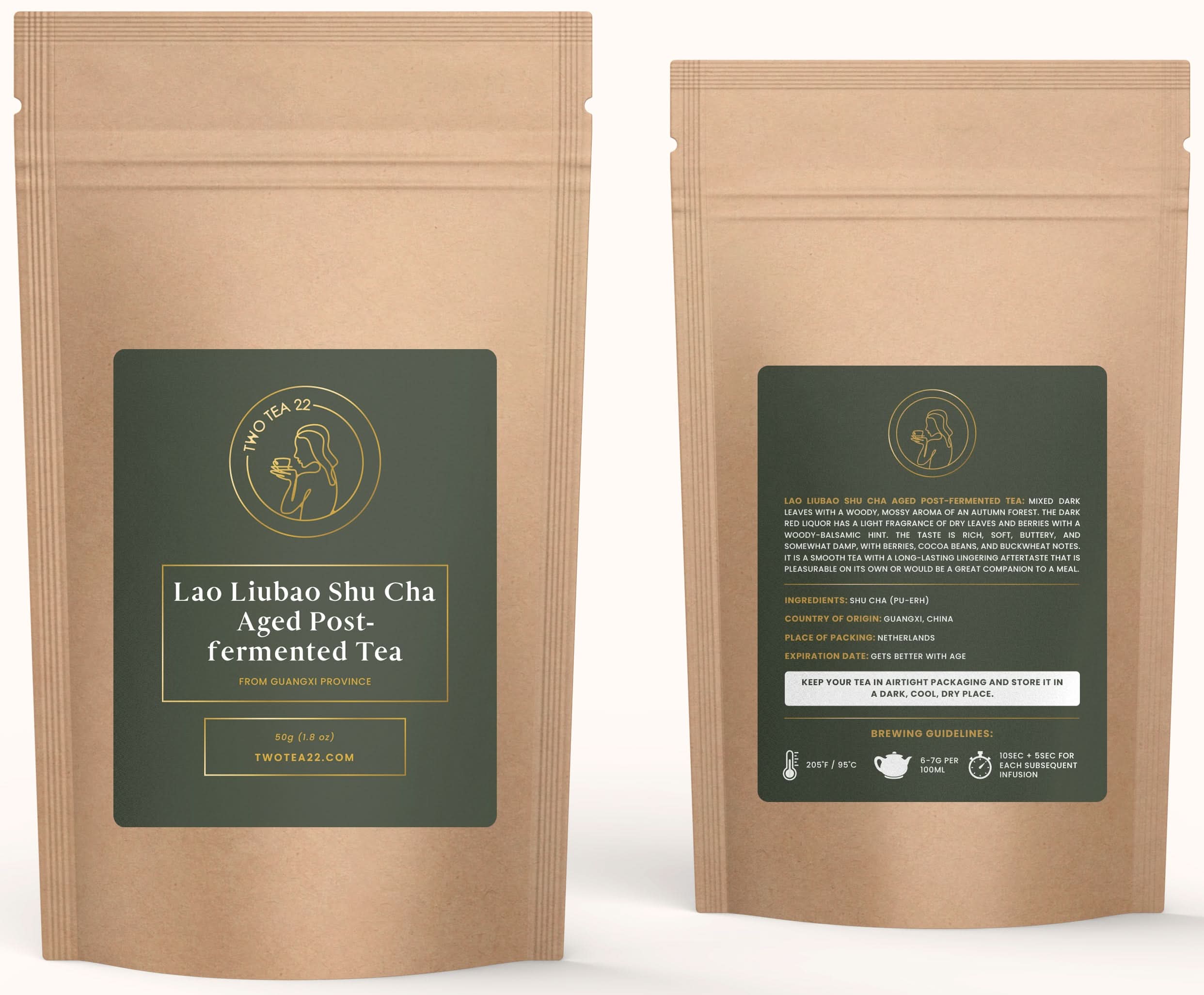 Lao Liubao Shu Cha Aged Vintage Pu-erh Tea (50g Loose Leaf)