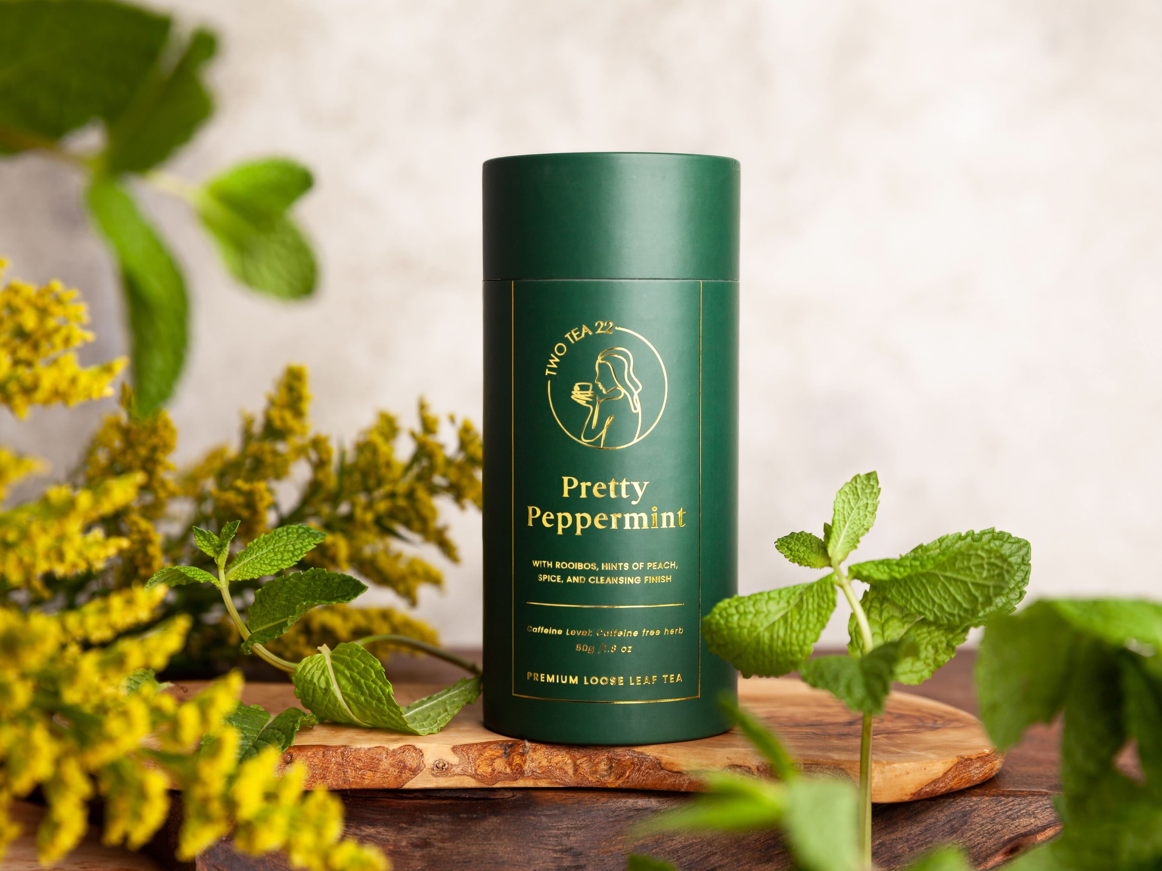 Pretty Peppermint Caffeine-Free Herbal Tea (50g Loose Leaf)