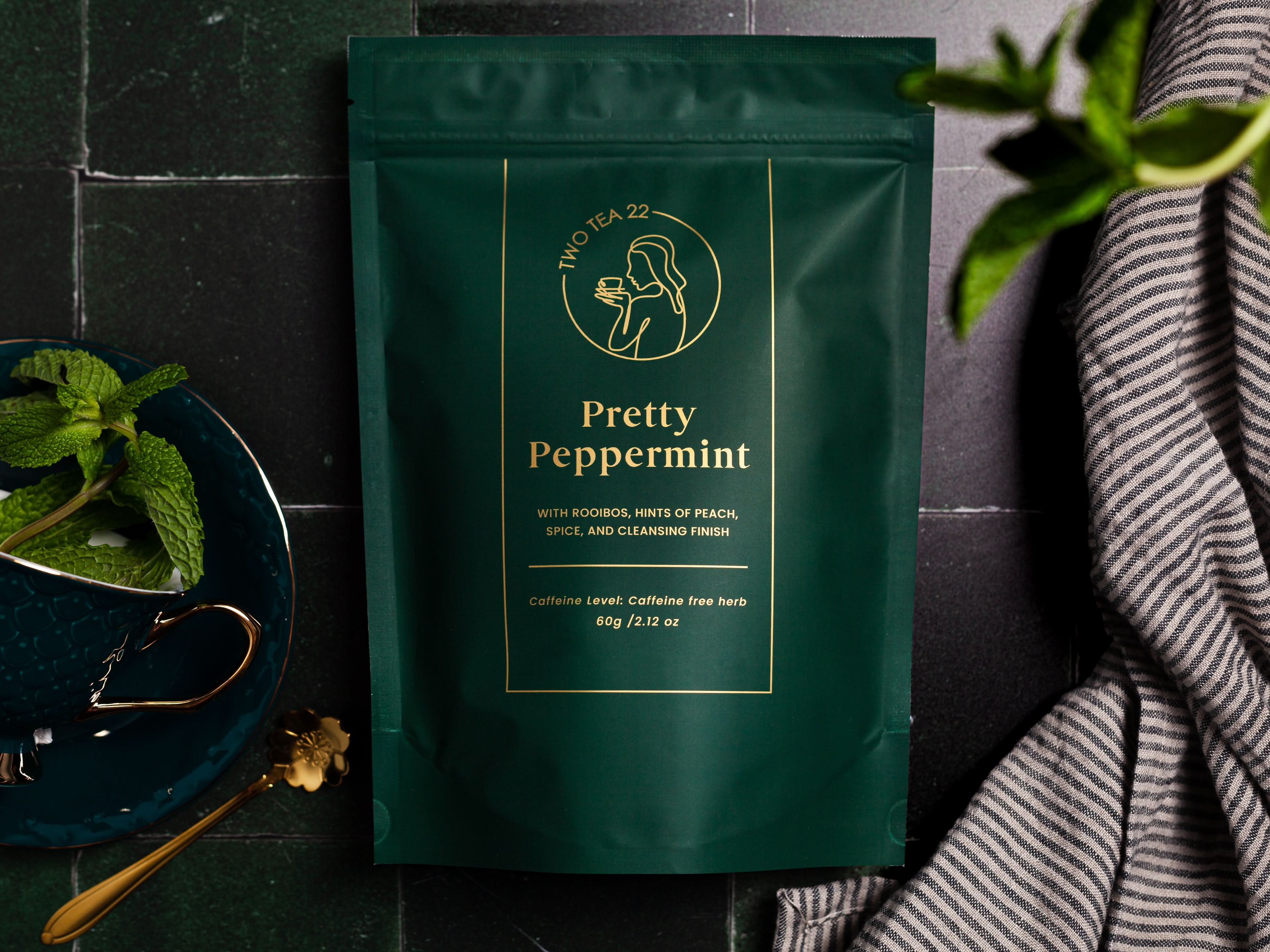 Pretty Peppermint Caffeine-Free Herbal Tea (30 Tea Bags)