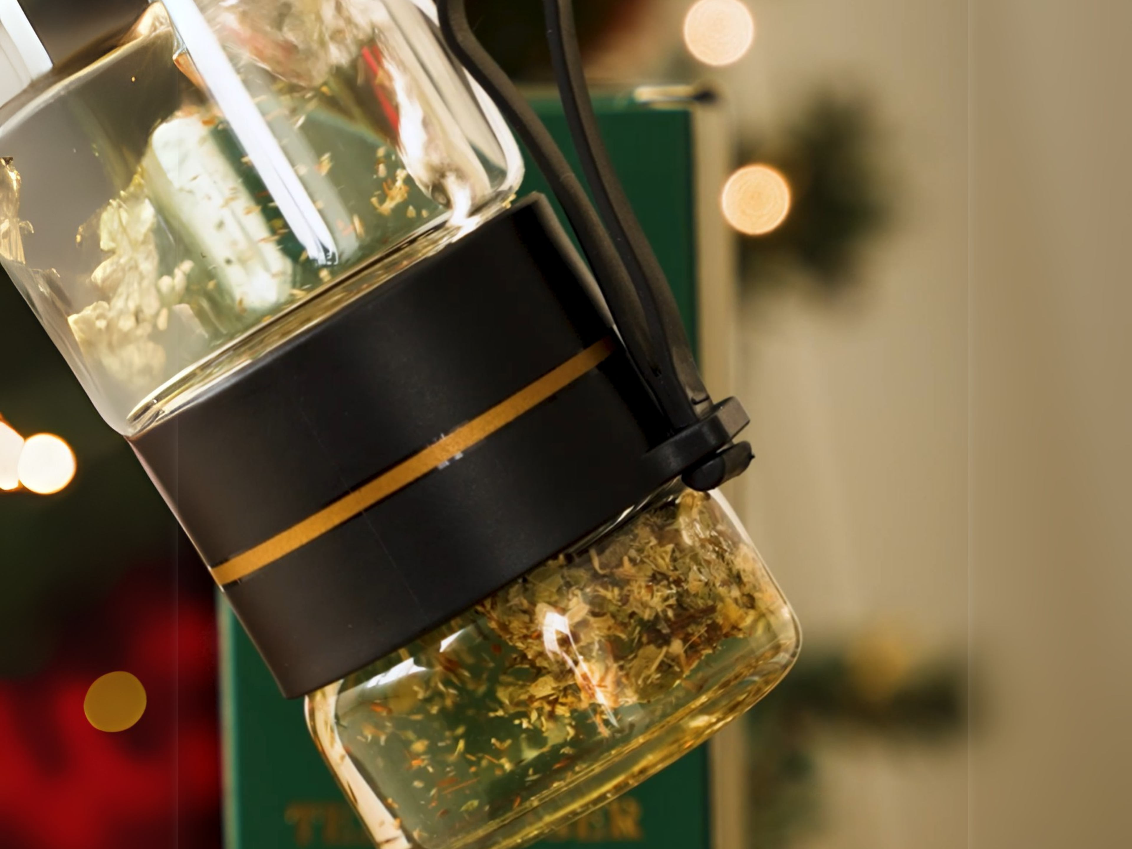 Glass Tea Tumbler Double-Wall Tea Infuser Bottle (Travel Mug | Hot & Cold Use)