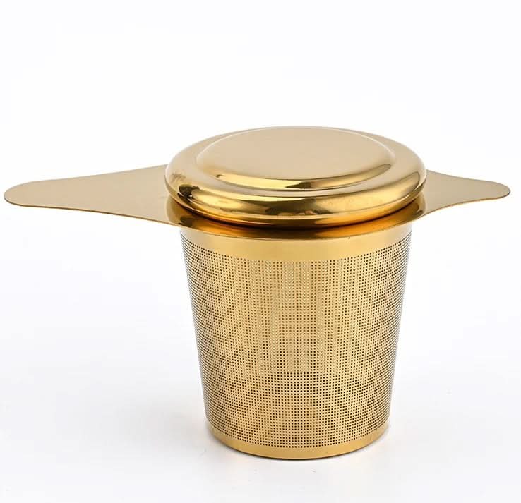 Stainless Steel Mesh Tea Strainer for Mugs & Teapots (Silver or Gold)