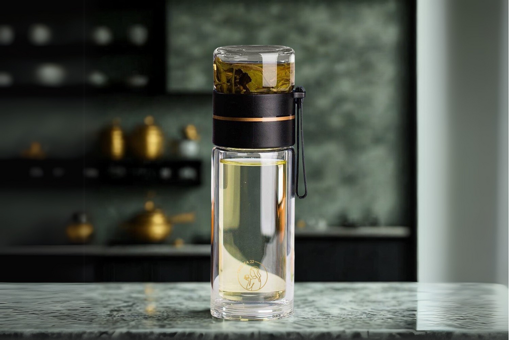 Glass Tea Tumbler (Black)