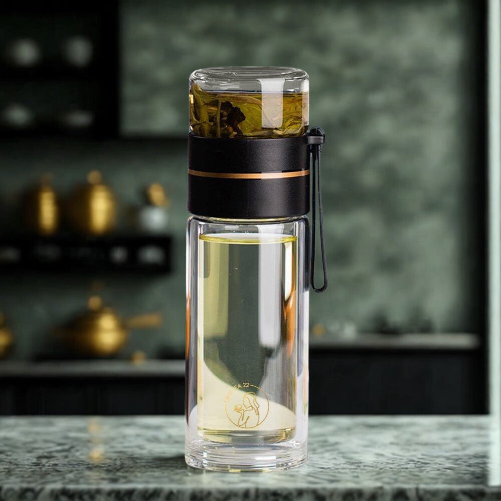 Glass Tea Tumbler (Black)
