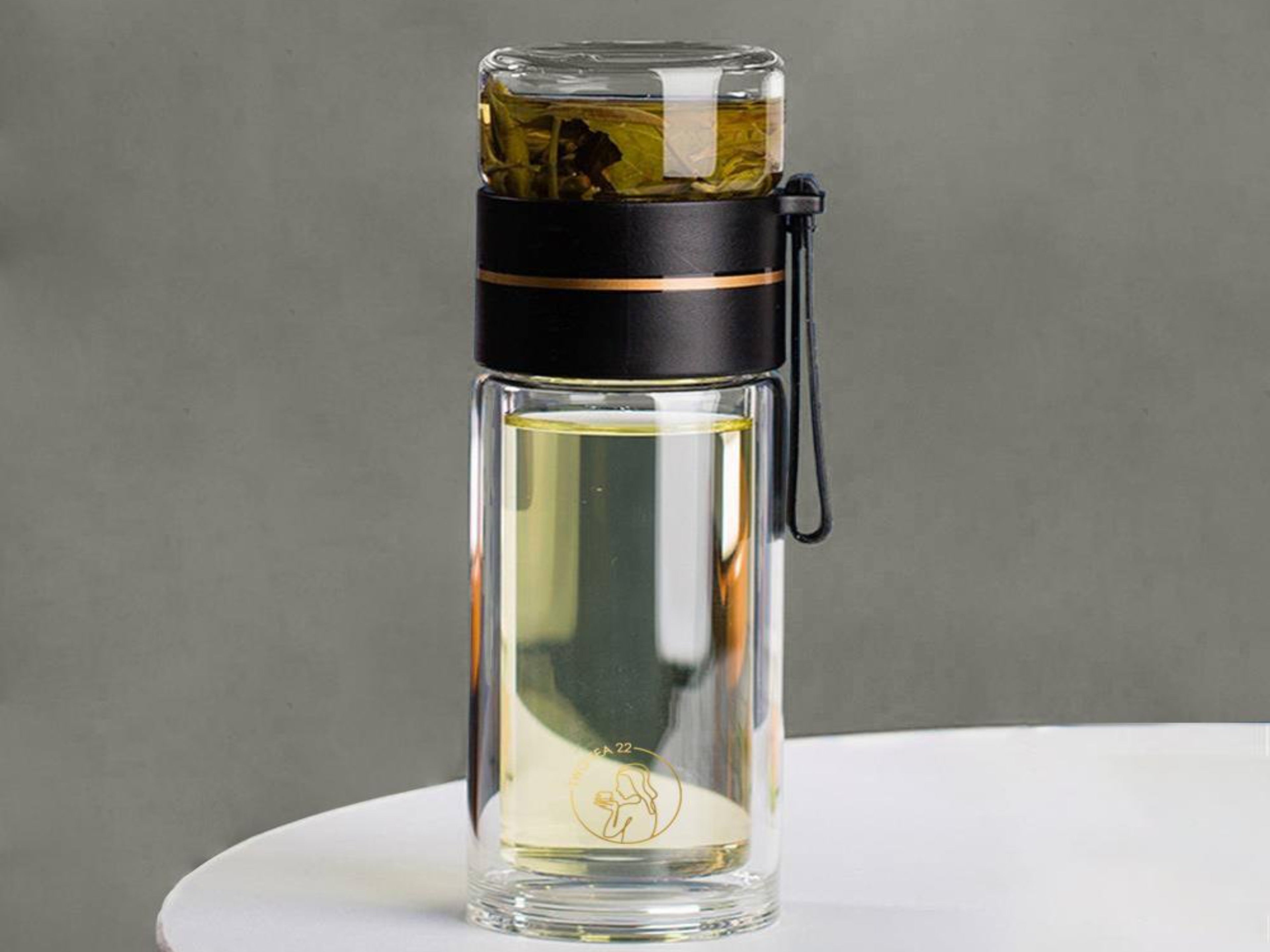 Glass Tea Tumbler (Black)
